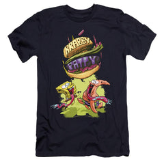 Spongebob Squarepants Krabby Patty From The Sky Men's Ultra-Soft 30/1 Cotton Slim Short-Sleeve T-Shirt