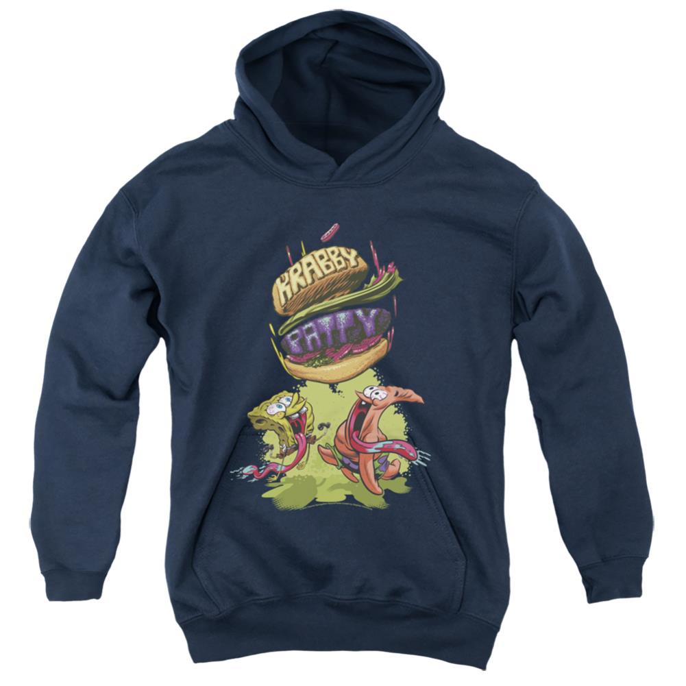 Spongebob Squarepants Krabby Patty From The Sky Youth Cotton Poly Pull-Over Hoodie