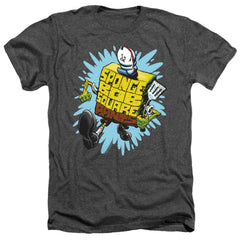 Spongebob Squarepants Letter Spongebob Men's 30/1 Heather 60 40 Poly Short-Sleeve T-Shirt