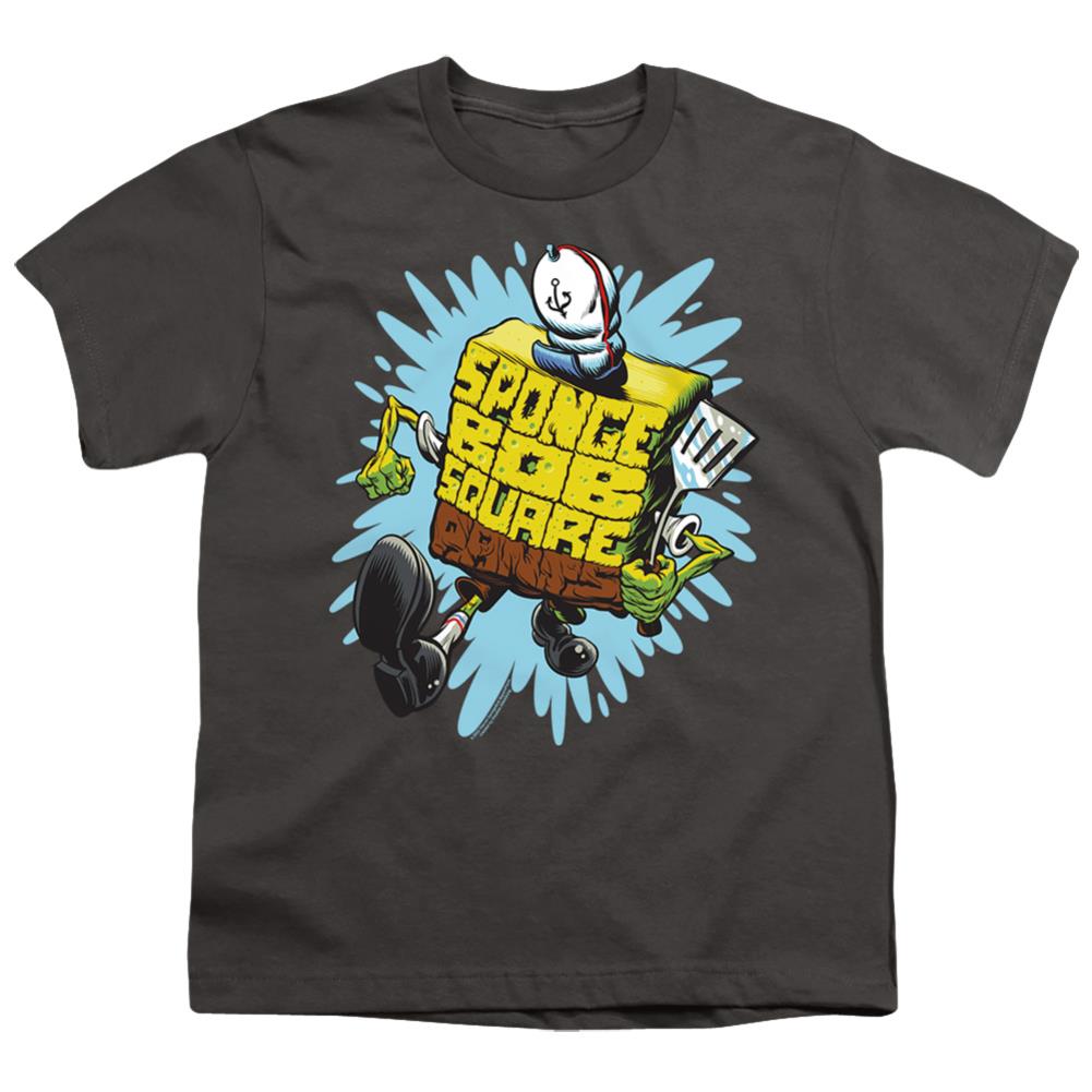 Spongebob Squarepants Letter Spongebob Youth 18/1 100% Cotton Short-Sleeve T-Shirt