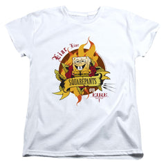 Spongebob Squarepants Liar Liar Pants On Fire Women's 18/1 Cotton Short-Sleeve T-Shirt