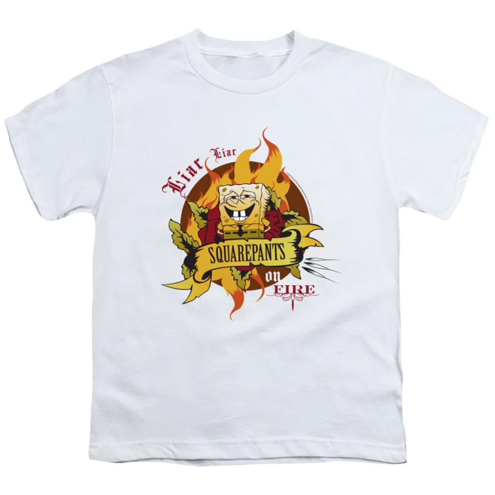 Spongebob Squarepants Liar Liar Pants On Fire Youth 18/1 100% Cotton Short-Sleeve T-Shirt