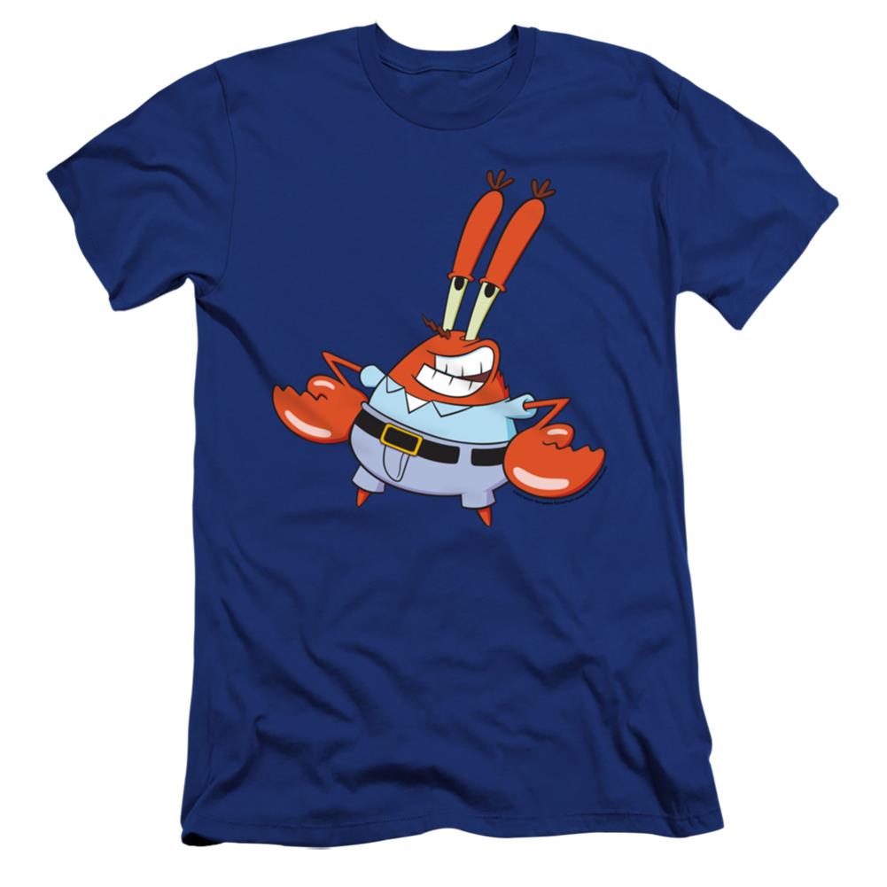 Spongebob Squarepants Mr. Krabby Men's Ultra-Soft 30/1 Cotton Slim Short-Sleeve T-Shirt