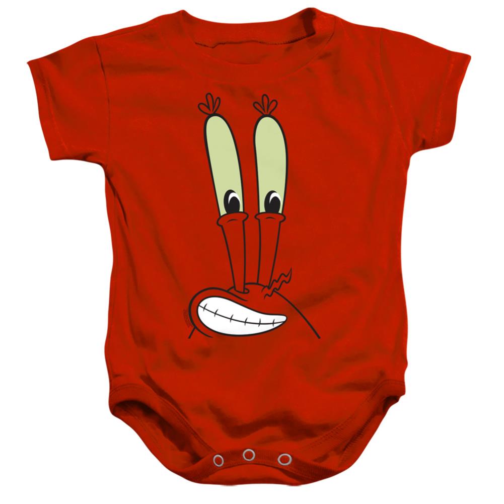 Spongebob Squarepants Mr. Krabs Smile Face Infant's Cotton SS Snapsuit