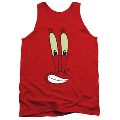 Spongebob Squarepants Mr. Krabs Smile Face Men's 18/1 Cotton Tank Top