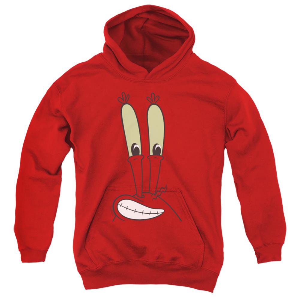 Spongebob Squarepants Mr. Krabs Smile Face Youth Cotton Poly Pull-Over Hoodie
