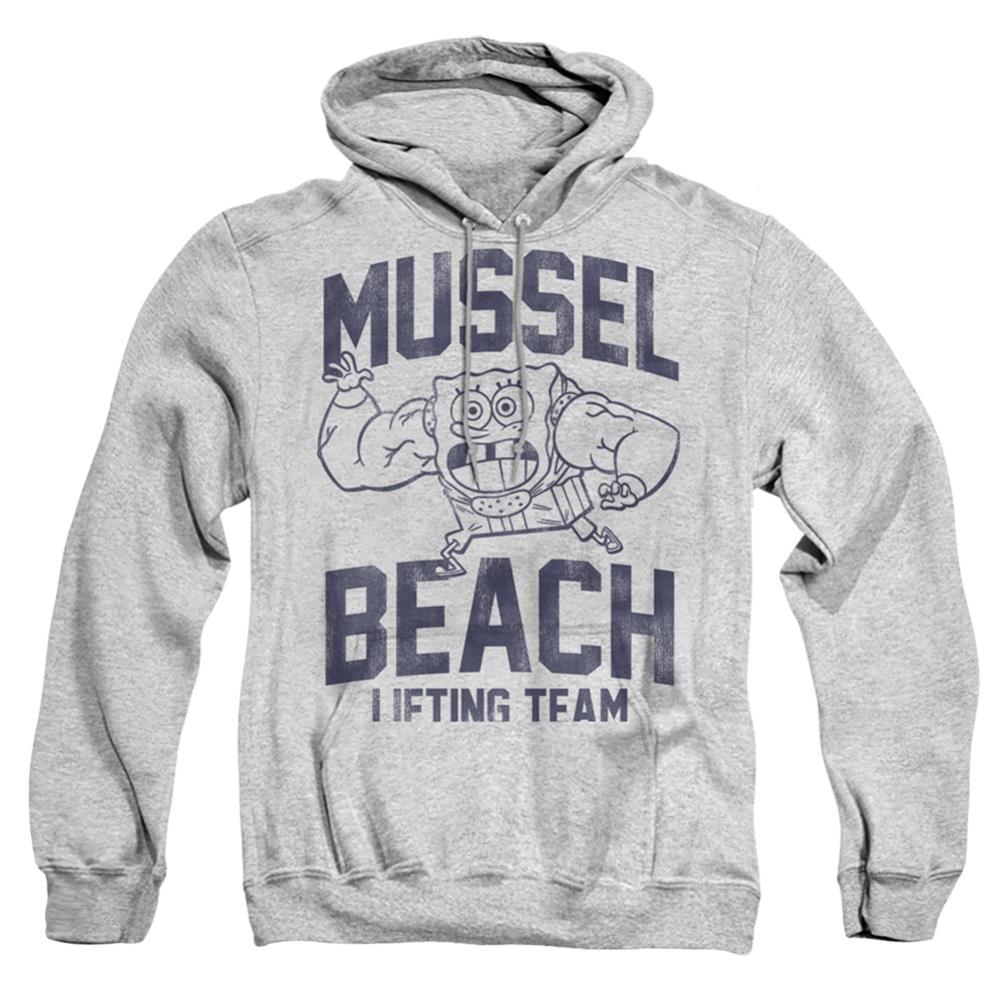 Spongebob Squarepants Mussle Beach Lifting Team Men's Pull-Over 75 25 Poly Hoodie