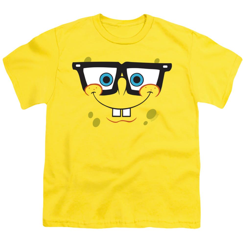Spongebob Squarepants Nerd Face Youth 18/1 100% Cotton Short-Sleeve T-Shirt