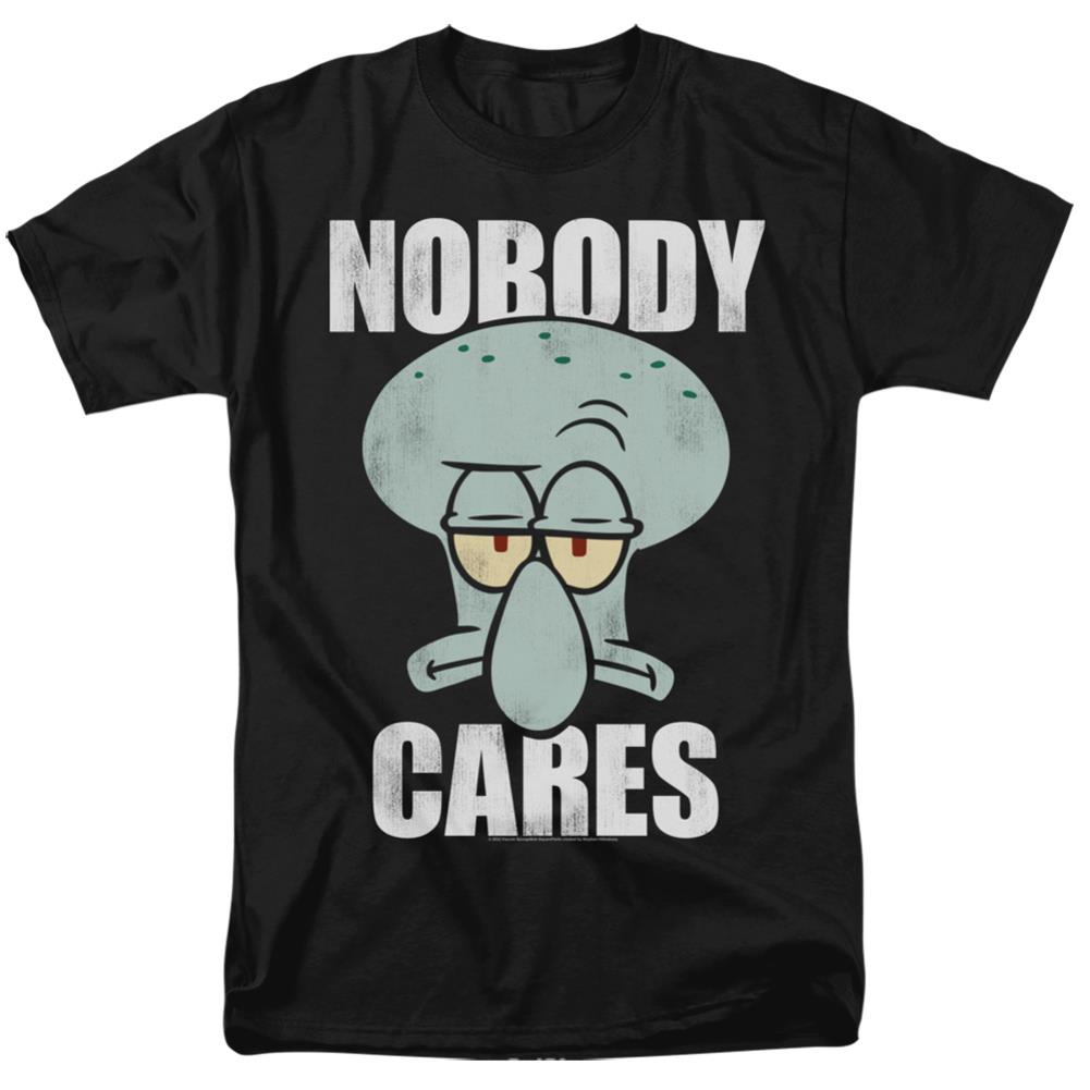 Spongebob Squarepants Nobody Cares Meme Men's 18/1 Cotton Short-Sleeve T-Shirt