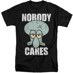 Spongebob Squarepants Nobody Cares Meme Men's 18/1 Tall Cotton Short-Sleeve T-Shirt