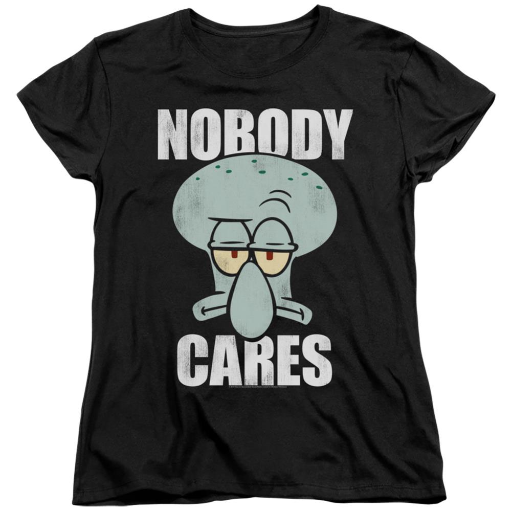 Spongebob Squarepants Nobody Cares Meme Women's 18/1 Cotton Short-Sleeve T-Shirt