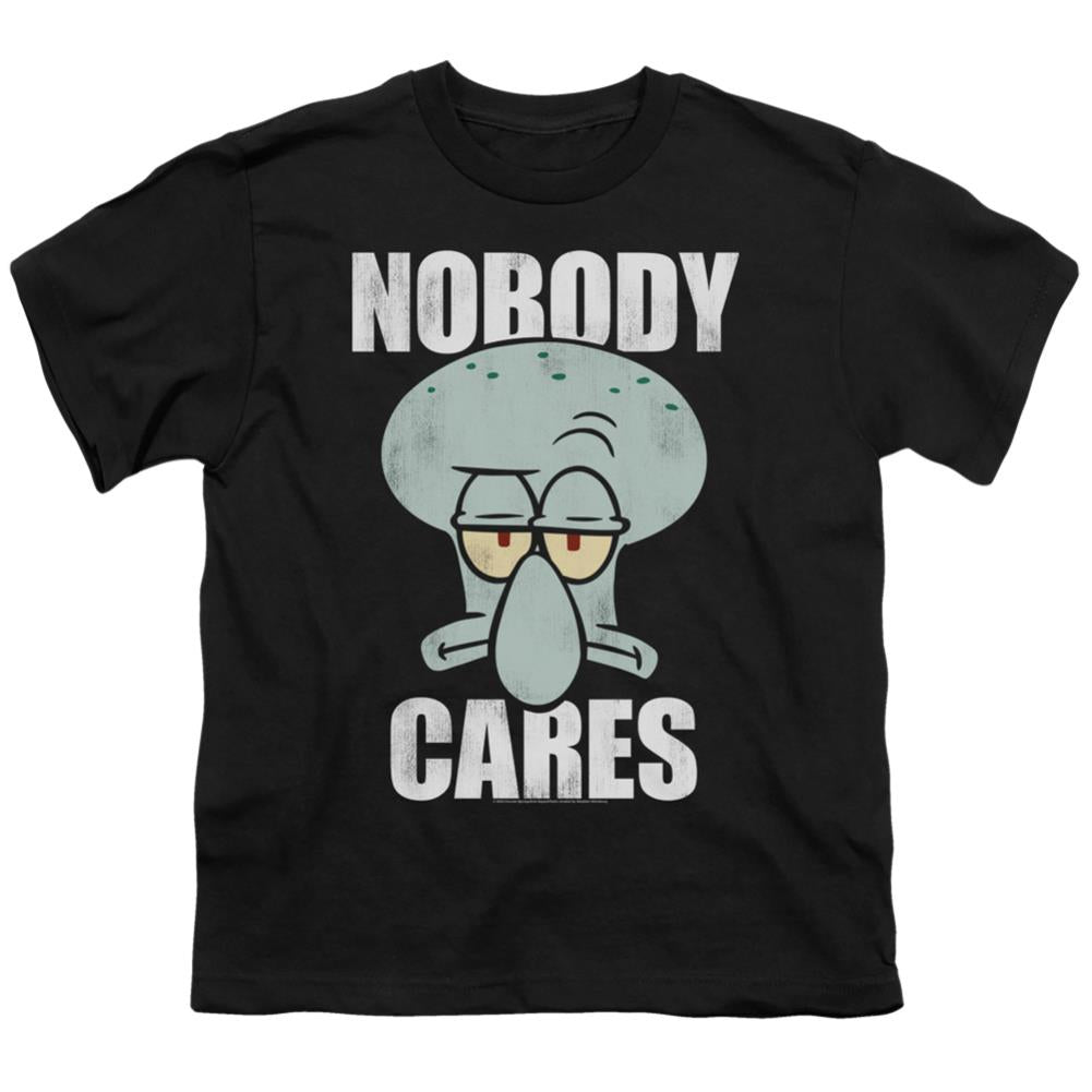 Spongebob Squarepants Nobody Cares Meme Youth 18/1 100% Cotton Short-Sleeve T-Shirt