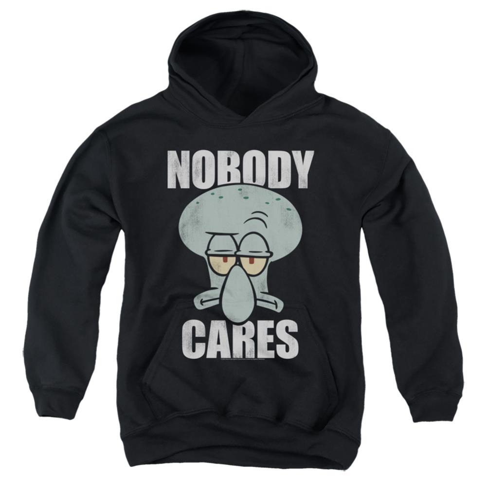 Spongebob Squarepants Nobody Cares Meme Youth Cotton Poly Pull-Over Hoodie
