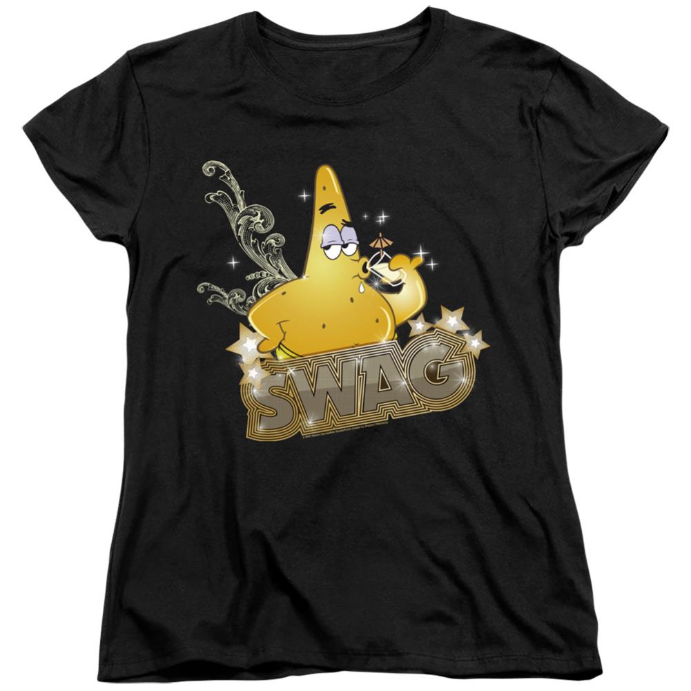 Spongebob Squarepants Patrick Has Swag Women's 18/1 Cotton Short-Sleeve T-Shirt