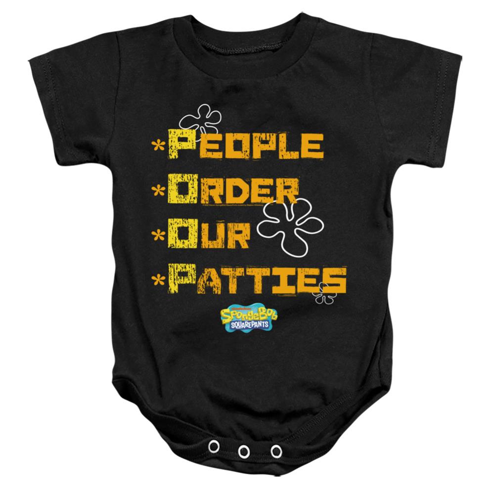 Spongebob Squarepants People Order Our Patties Infant's Cotton SS Snapsuit
