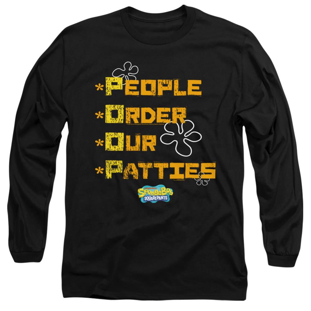 Spongebob Squarepants People Order Our Patties Men's 18/1 Cotton Long-Sleeve T-Shirt
