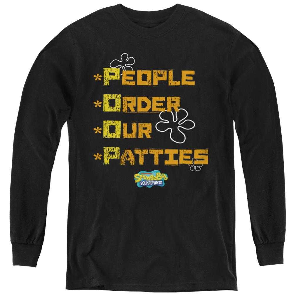 Spongebob Squarepants People Order Our Patties Youth Long-Sleeve T-Shirt
