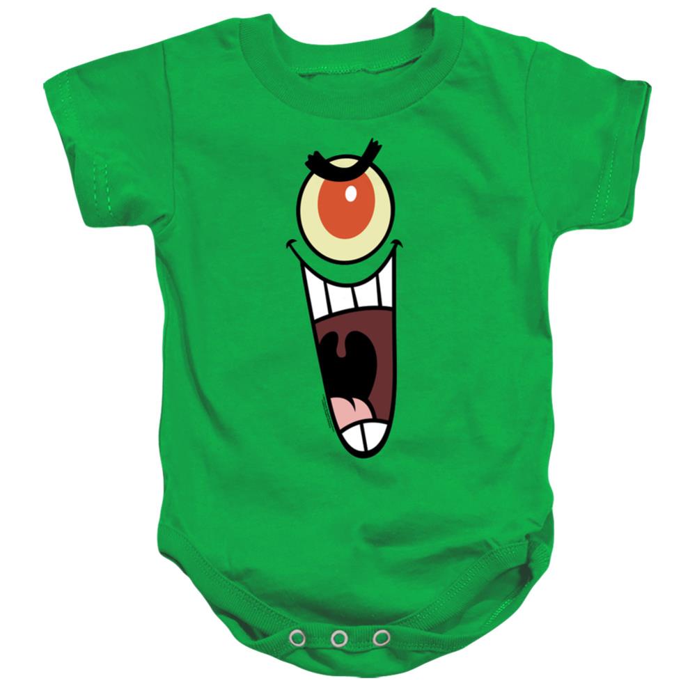 Spongebob Squarepants Plankton Sinister Face Infant's Cotton SS Snapsuit