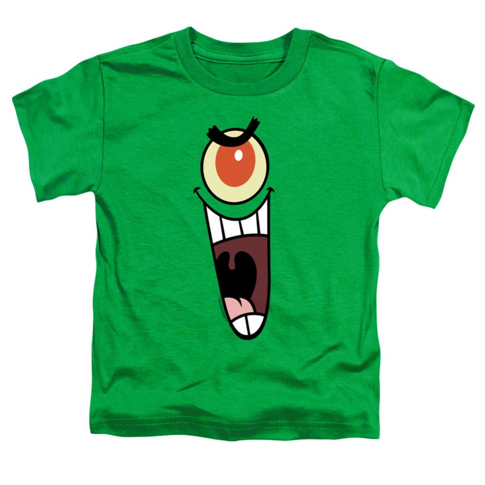 Spongebob Squarepants Plankton Sinister Face Toddler 18/1 Cotton Short-Sleeve T-Shirt