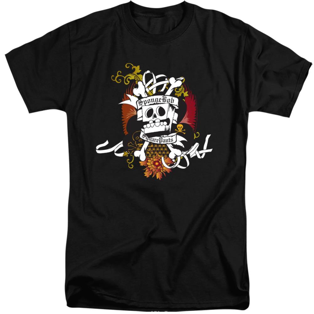 Spongebob Squarepants Rest In Peace Men's 18/1 Tall Cotton Short-Sleeve T-Shirt