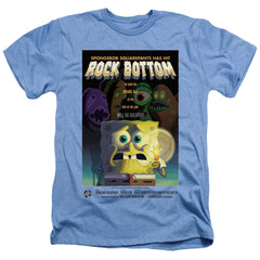 Spongebob Squarepants Rock Bottom Men's 30/1 Heather 60 40 Poly Short-Sleeve T-Shirt