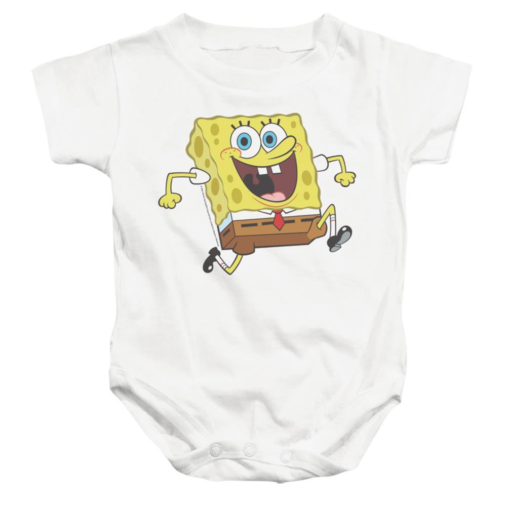 Spongebob Squarepants Running Spongebob Infant's Cotton SS Snapsuit