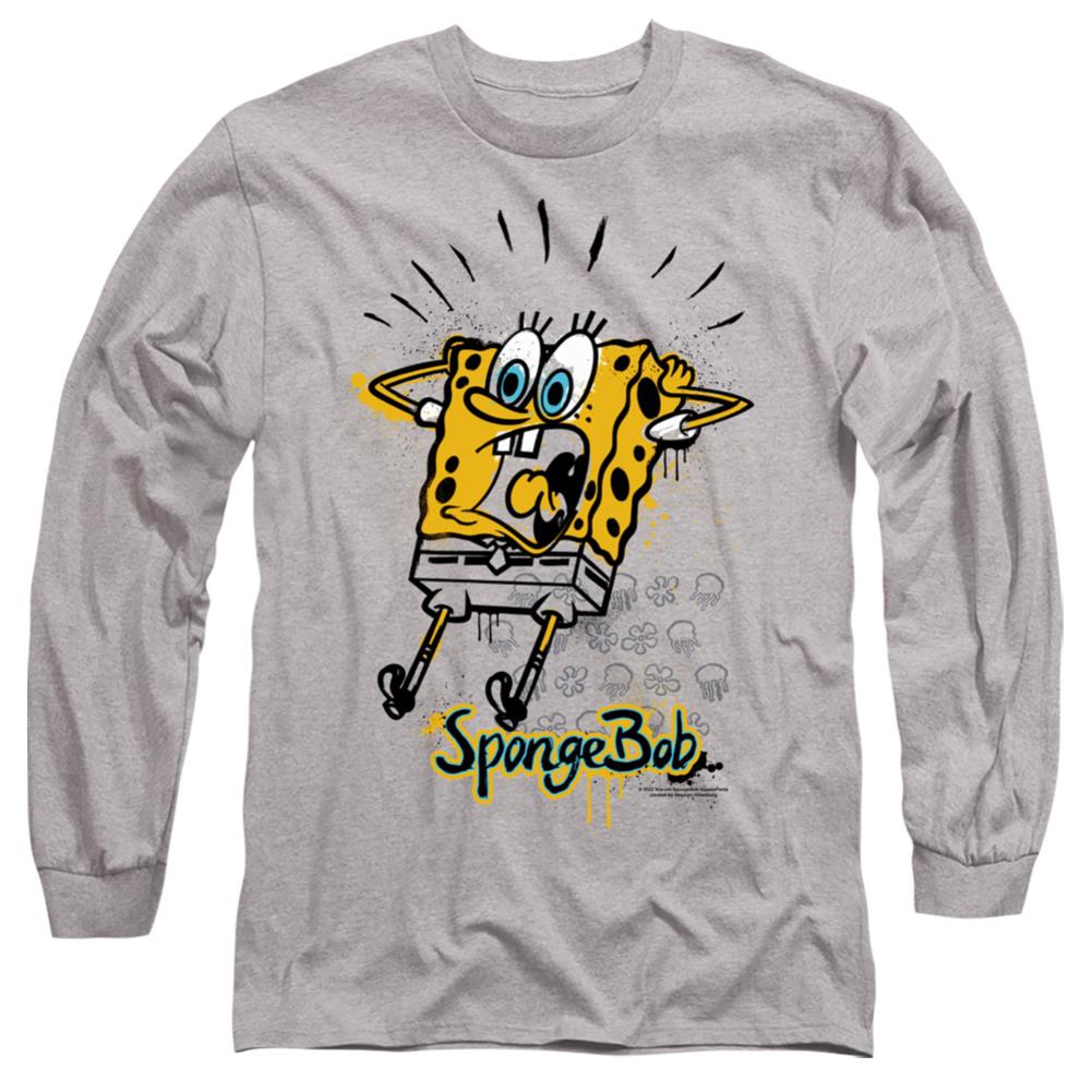 Spongebob Squarepants Shocking! Men's 18/1 Cotton Long-Sleeve T-Shirt