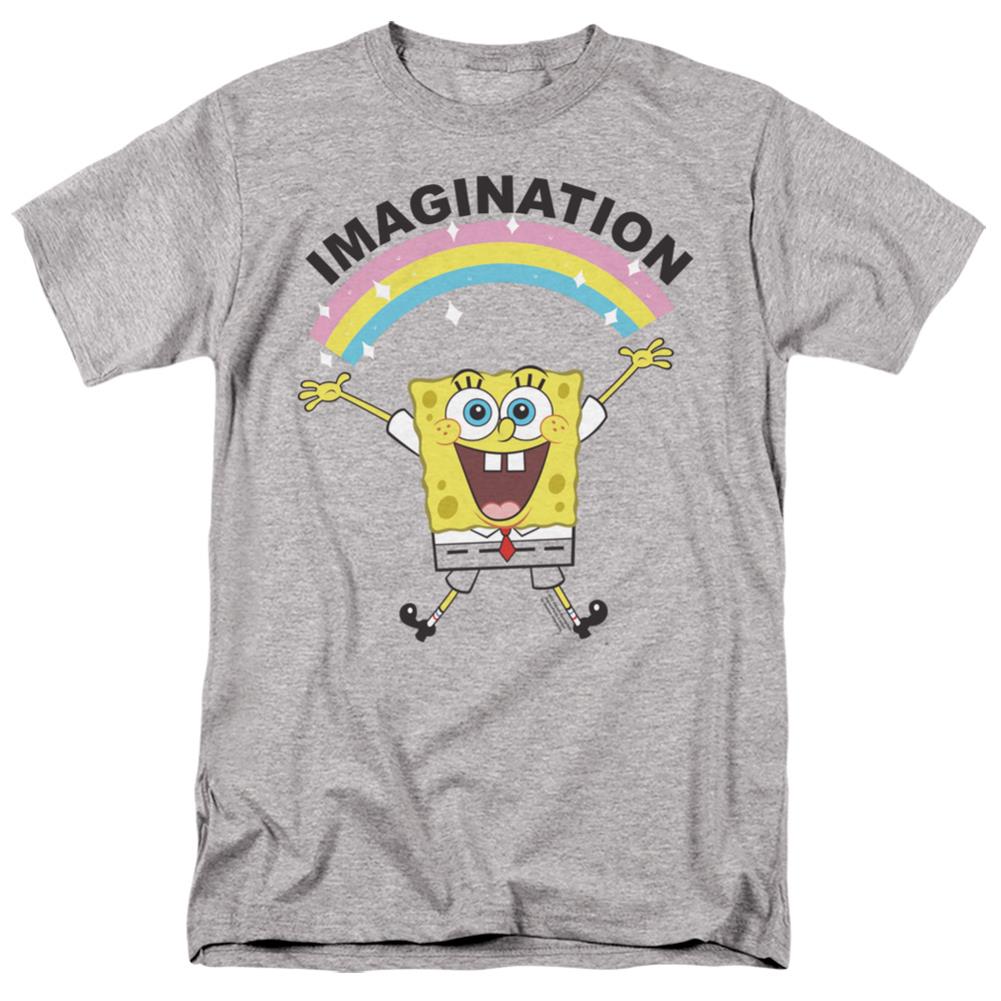 Spongebob Squarepants Simple Imagination Men's 18/1 Cotton Short-Sleeve T-Shirt