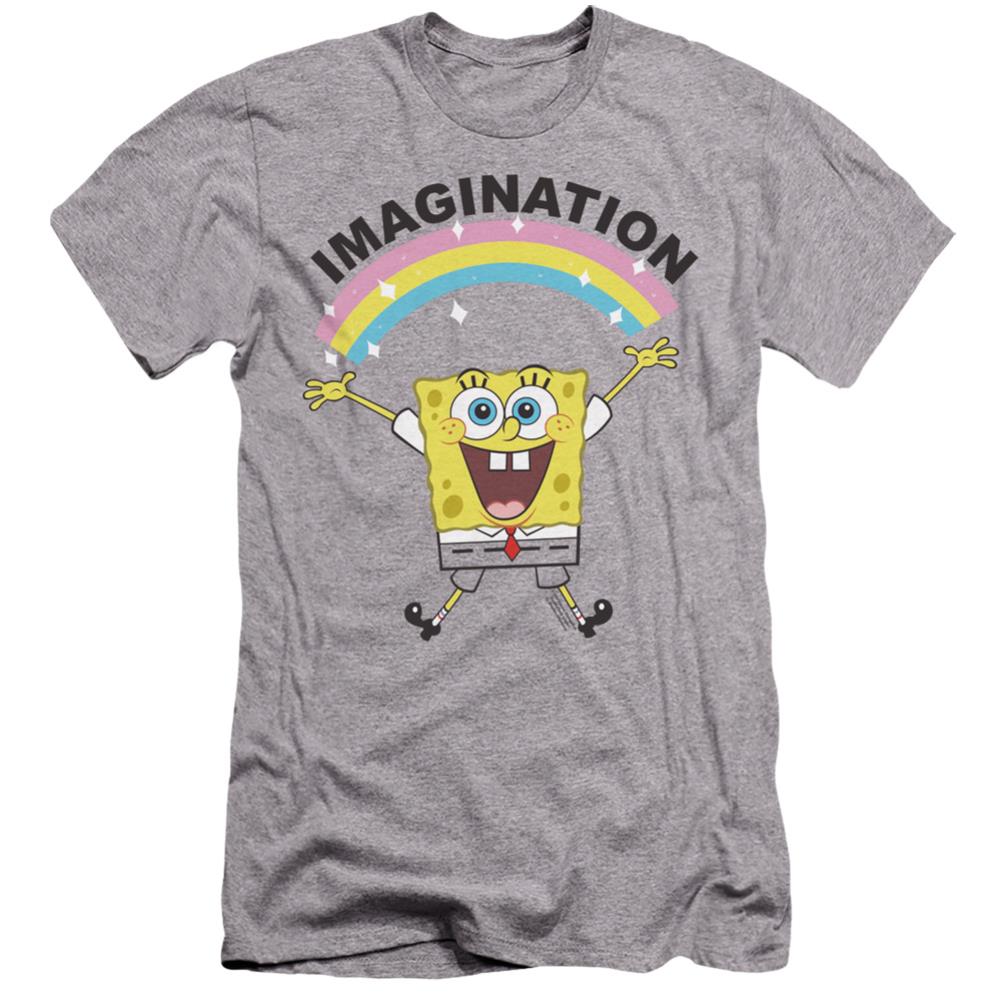 Spongebob Squarepants Simple Imagination Men's Ultra-Soft 30/1 Cotton Slim Short-Sleeve T-Shirt