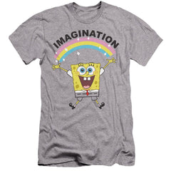Spongebob Squarepants Simple Imagination Men's Ultra-Soft 30/1 Cotton Slim Short-Sleeve T-Shirt