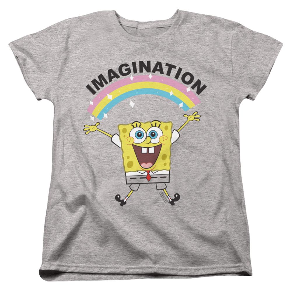 Spongebob Squarepants Simple Imagination Women's 18/1 Cotton Short-Sleeve T-Shirt