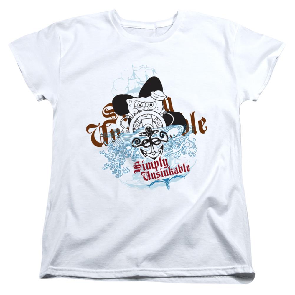 Spongebob Squarepants Simply Unsinkable Women's 18/1 Cotton Short-Sleeve T-Shirt