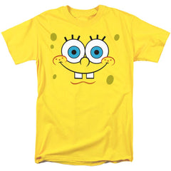 Spongebob Squarepants Smiling Face Men's 18/1 Cotton Short-Sleeve T-Shirt