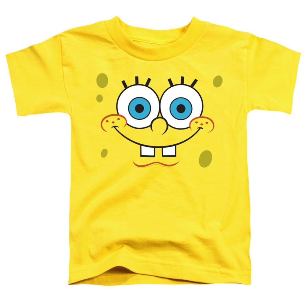 Spongebob Squarepants Smiling Face Toddler 18/1 Cotton Short-Sleeve T-Shirt