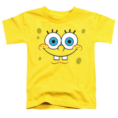 Spongebob Squarepants Smiling Face Toddler 18/1 Cotton Short-Sleeve T-Shirt