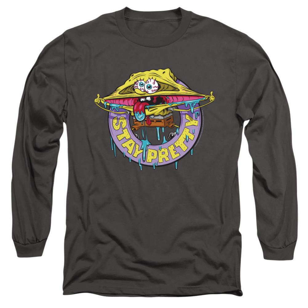 Spongebob Squarepants Stay Pretty Men's 18/1 Cotton Long-Sleeve T-Shirt