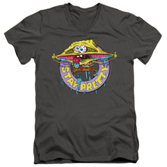 Spongebob Squarepants Stay Pretty Men's 30/1 Cotton Slim V-Neck T-Shirt