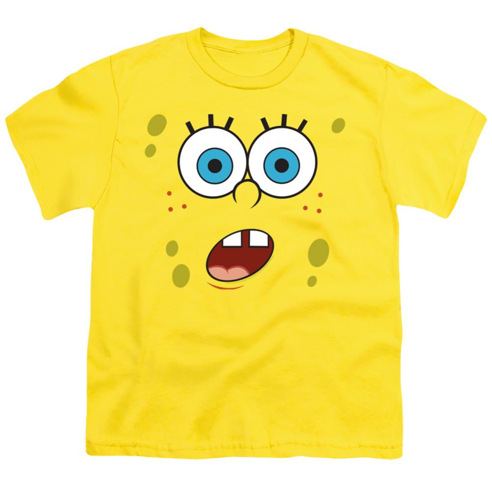 Spongebob Squarepants Surprise Face Youth 18/1 100% Cotton Short-Sleeve T-Shirt