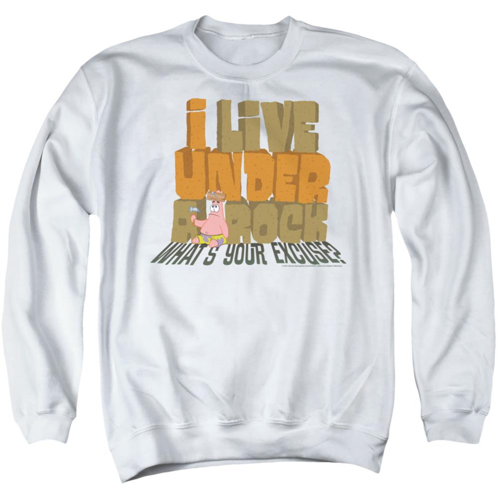 Spongebob Squarepants What'S Your Excuse? Men's Crewneck 50 50 Poly Long-Sleeve T-Shirt