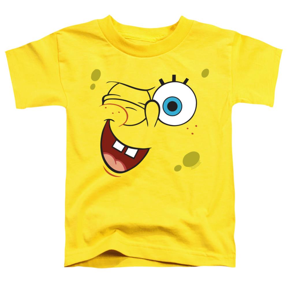 Spongebob Squarepants Winking Face Toddler 18/1 Cotton Short-Sleeve T-Shirt