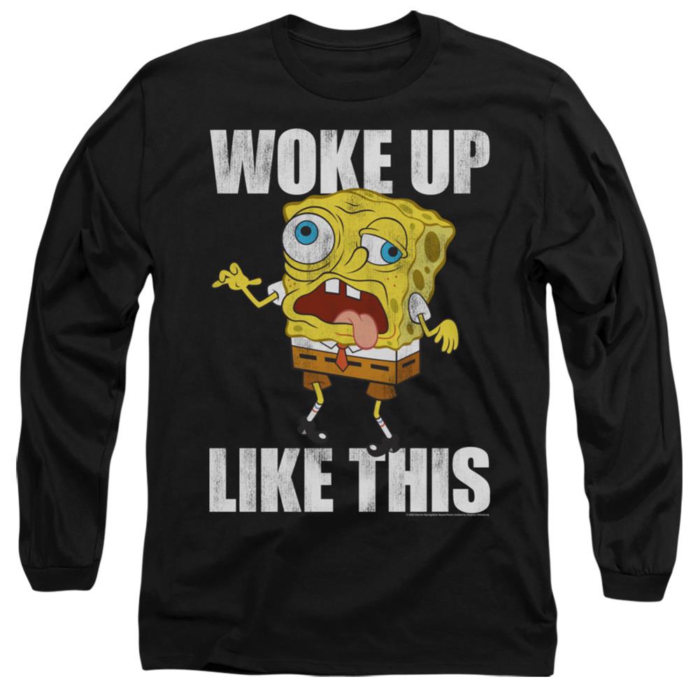 Spongebob Squarepants Woke Up Like This Meme Men's 18/1 Cotton Long-Sleeve T-Shirt