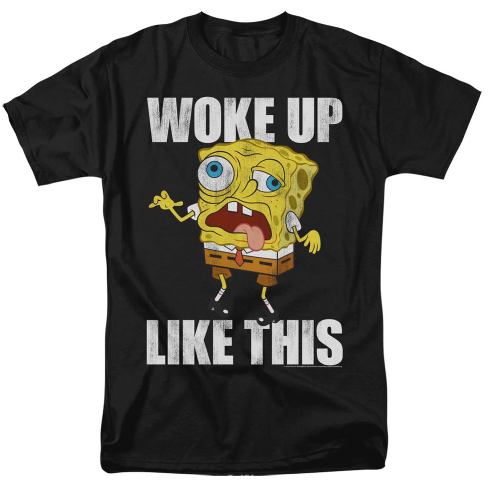 Spongebob Squarepants Woke Up Like This Meme Men's 18/1 Cotton Short-Sleeve T-Shirt