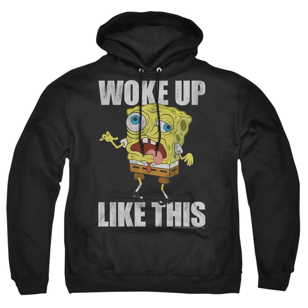 Spongebob Squarepants Woke Up Like This Meme Men's Pull-Over 75 25 Poly Hoodie
