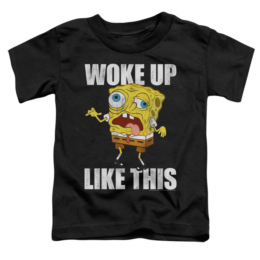 Spongebob Squarepants Woke Up Like This Meme Toddler 18/1 Cotton Short-Sleeve T-Shirt
