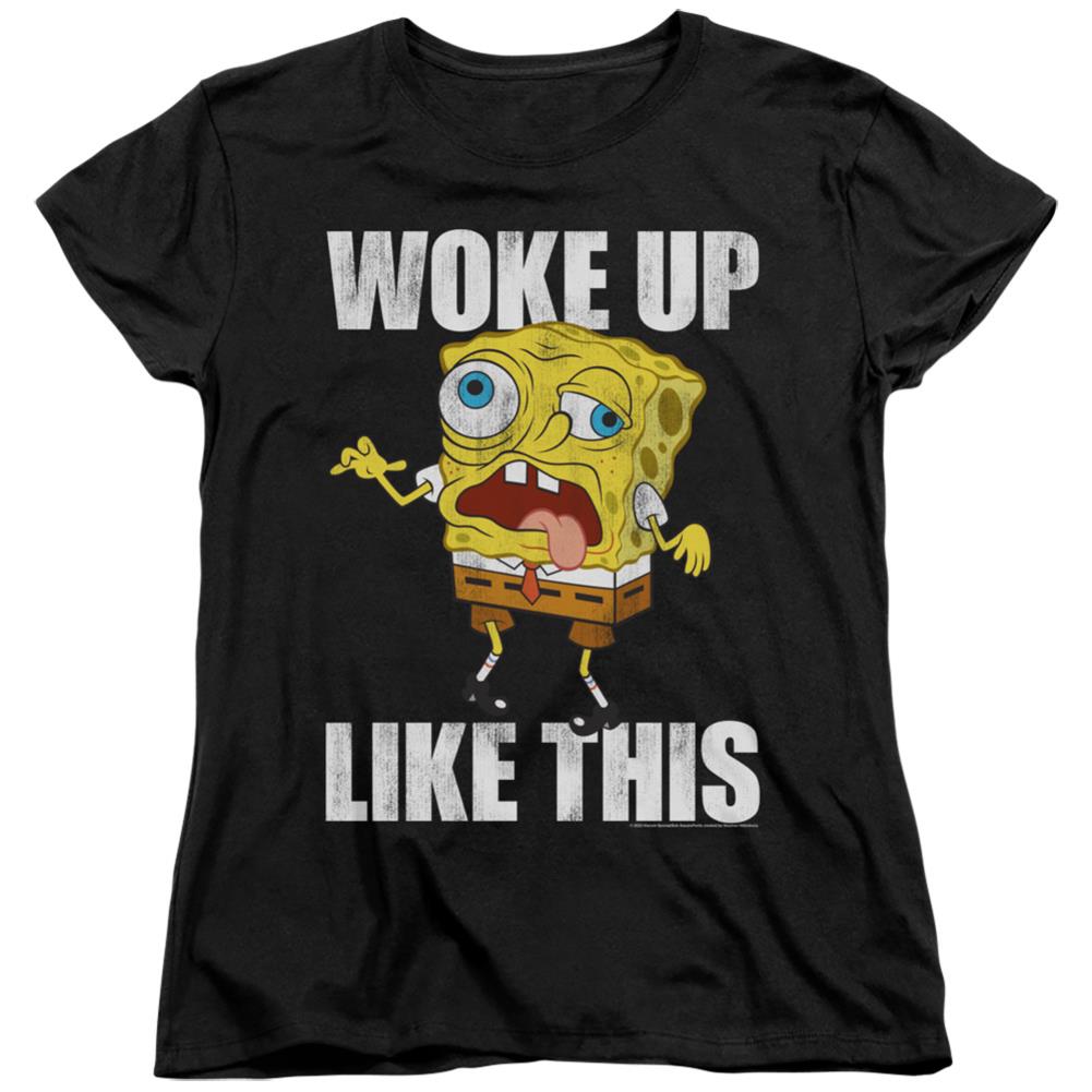 Spongebob Squarepants Woke Up Like This Meme Women's 18/1 Cotton Short-Sleeve T-Shirt