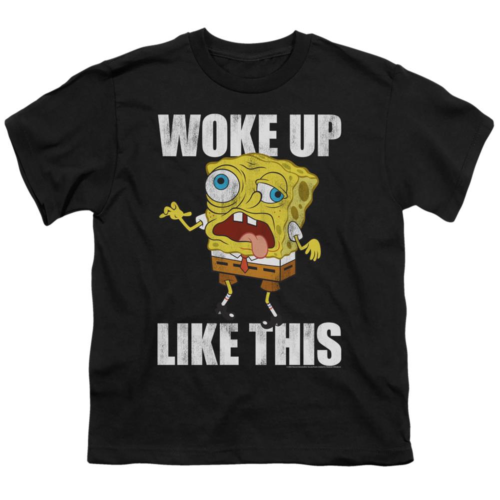 Spongebob Squarepants Woke Up Like This Meme Youth 18/1 100% Cotton Short-Sleeve T-Shirt