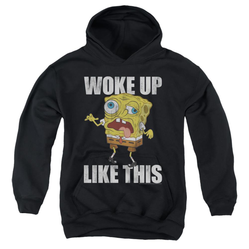 Spongebob Squarepants Woke Up Like This Meme Youth Cotton Poly Pull-Over Hoodie