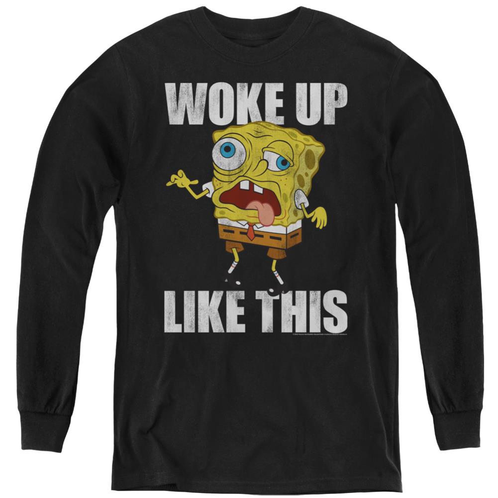Spongebob Squarepants Woke Up Like This Meme Youth Long-Sleeve T-Shirt