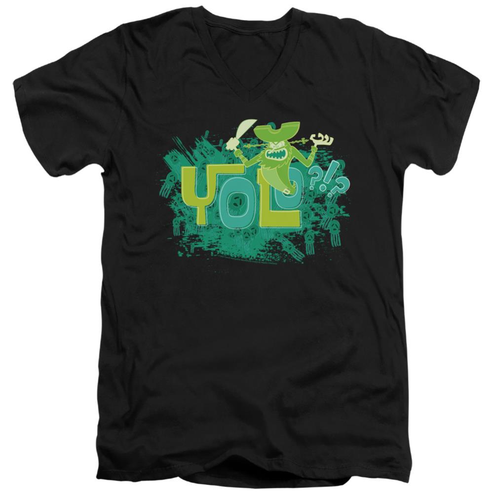 Spongebob Squarepants Yolo?!? Men's 30/1 Cotton Slim V-Neck T-Shirt