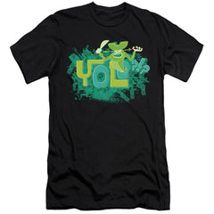 Spongebob Squarepants Yolo?!? Men's Ultra-Soft 30/1 Cotton Slim Short-Sleeve T-Shirt